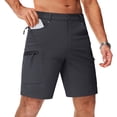 thumbnail image 3 of TACVASEN Men's Lightweight Water Resistant Cargo Shorts 10" Quick Dry Brethable Hiking Golf Shorts with 5 Zipper Pockets for Summer Outdoor sports Casual Work Dark Gray 34, 3 of 8