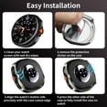 thumbnail image 5 of FL 2-Pack Hard PC Privacy Screen Protector Case for Samsung Galaxy Watch 8 40mm, Full Protective Cover, Ultra-Thin Bumper with Tempered Glass for Galaxy Watch 8 40mm, 5 of 9