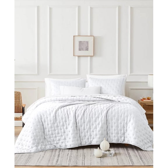Southshore Fine Linens Luxurious 100% Viscose 3-Pc. Quilt Set, Queen - White