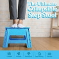 thumbnail image 6 of Lexi Home 9” Step Stool Foldable Collapsible Step Stool with Handle & Rubber Grips, Blue, 6 of 10