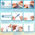 thumbnail image 4 of Campanillas de viento GlikCeil, diseño artístico con diamantes azules, decoración oceánica, 4 of 6