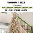 thumbnail image 3 of Diceymbol 14.8 FT Artificial Christmas Garland, 50 Pre-Lit LED Mini String Lights Battery Operated Xmas Garland for Home Stair Railing Indoor Wedding Party Christmas Ornament Decors, 3 of 8