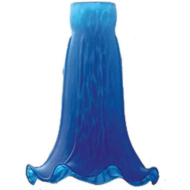 Tiffany Style Lily Lamp Replacement Shades Tulip Flower Glass Lampshade Blue 4 5 Wide X 6 Tall X 1 5 Fitter Walmart Com Walmart Com