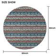 thumbnail image 6 of Multicolor Christmas Reindeer Pattern Round Tablecloth 60"x60",Wrinkle Wipeable Table Cloth for Kitchen Dining Room Picnic Patio Party, 6 of 6