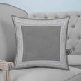 thumbnail image 4 of Gray Geometric 14x14 Pillow Covers Set of 2, White Greek Key Design Abstract Modern Art Throw Pillow Covers Decorative Couch Cushion Case, Microfiber Square Pillowcases for Bedroom Car Living Room, 4 of 7