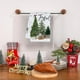 thumbnail image 4 of Toallas de cocina con estampado de árbol de Navidad | Toallas de microfibra para manos y platos para decoración navideña | Toalla absorbente de secado rápido para cocina y baño, 4 of 5