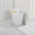 thumbnail image 4 of Sterilite Small Bathroom Trash Can, 1.5 Gallon Plastic Garbage Bucket Bin with No Lid, White, 4 of 8