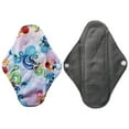 thumbnail image 3 of Aslana 6-Pack Women Cloth Menstrual Sanitary Pads with Wings. Reusable & Washable. 3 Sizes Available for Overnight Heavy flow, Daily flow or Pantyliner., 3 of 5