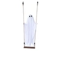 thumbnail image 3 of BESEW7 Halloween Decorations Outdoor, Large Hanging Swing Ghost with Remote Control 8 Colors LED Lights for Front Porch Yard Tree, 3 of 10