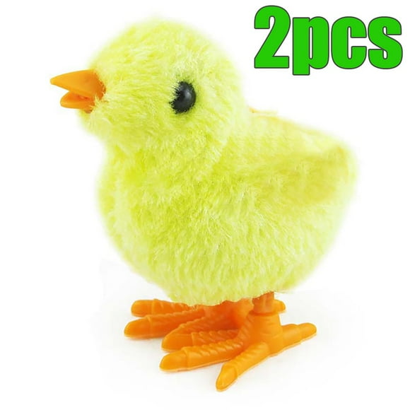 CHOK 2PCS Clockwork Wind Up Hopping Toy Chick Christmas Stocking Filler Animal Toys