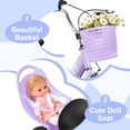 thumbnail image 4 of Enjoyrun 16" Kids Bike,Girls Bike with Training Wheels,Basket and Doll Seat,Bicycle for Children Ages 5-8,Purple, 4 of 7
