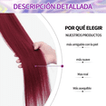 thumbnail image 3 of Peluca Natural Larga Cabello Liso Recta Color Rojo Malubero Red elástica transpirable integrada, 3 of 3