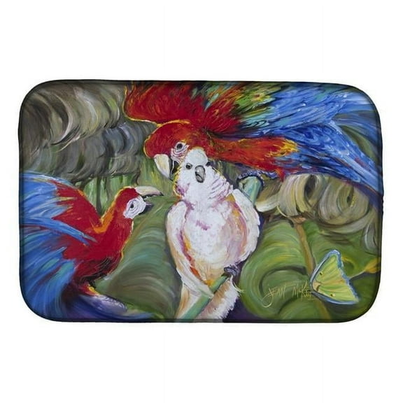 Menage-a-trois Parrots Dish Drying Mat