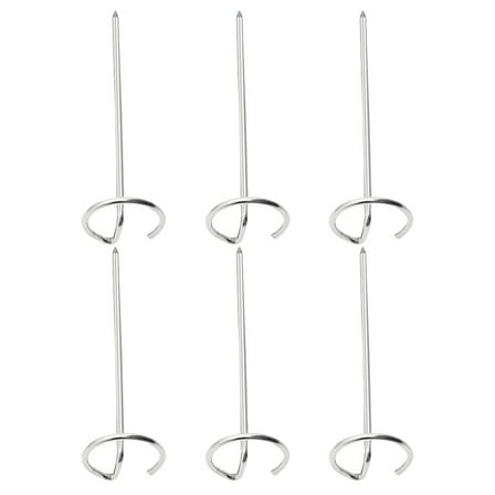 Minkissy 6Pcs Barbecue Skewers Stainless Steel for Grilling and Roasting 10.4x3.2x3.2in