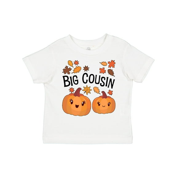Inktastic Big Cousin Pumpkins with Fall Leaves Boys or Girls Toddler T-Shirt