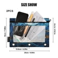thumbnail image 3 of City on Wave 2 Pack Pencil Pouch for 3 Ring Binder Smooth Zipper Folders with Pockets Clear Window Pencil Case, 3 of 6
