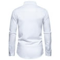 thumbnail image 4 of Inglocry Men's Casual Long Sleeve Stretch Dress Shirt Wrinkle-Free Regular Fit Button Down Shirts White 2XL, 4 of 4