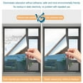 thumbnail image 4 of Window Privacy Film One Way Daytime Privacy Static Cling Sun Blocking Anti UV Reflective Window Tint for Home and Office, Black-Silver, 15.7 Inch X 6.6 Feet, 4 of 8