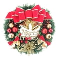 thumbnail image 4 of Decoraciones navideñas, corona navideña de 30cm, corona de simulación, puerta, ventana, colgante, accesorio para árbol de Navidad, 4 of 5