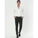 thumbnail image 3 of Pantalones de vestirrayas pahombre Pantalones de negocios con frente plano y corte entallado Negro L, 3 of 3