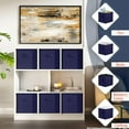 thumbnail image 3 of Ornavo Home Foldable Collapsible Storage Box Bins Shelf Basket Cube Organizer With Dual Handles - Set of 6 - 13 x 15 x 13 - Navy Blue, 3 of 7