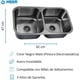 thumbnail image 2 of Kit Completo de Tarja Doble CNX 82x47cm Negro Mate con Monomando Pull y 2x Contra Canastas, 2 of 7