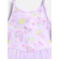 thumbnail image 6 of Disney Princess Girls Sleeveless Allover Print Tulle Romper, Sizes 4-12, 6 of 7