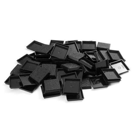 Bases EasyPegs cuadradas de plástico texturizado de 25 mm, 100 unidades