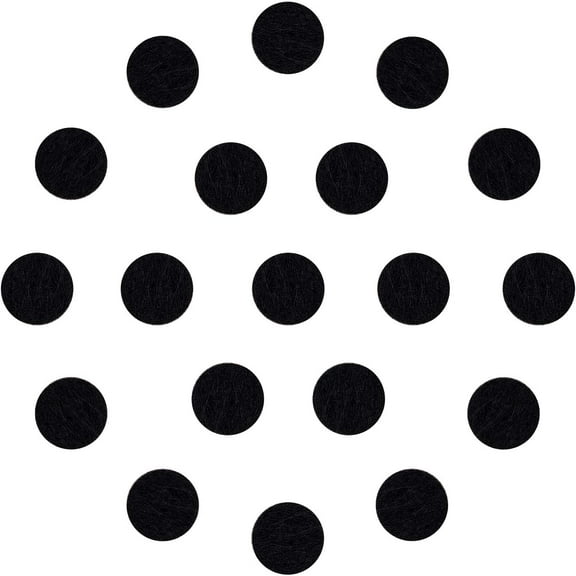 200Pcs Flat Round Black Self-Adhesive Felt Fabric Circles Furniture Pads for Hardwood Tile Floor Anti Scratch Noise Reduction Against Bumps DIY Projects 11.5mm in Dia 1mm Thick