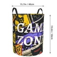 thumbnail image 4 of DouZhe Waterproof Collapsible Large Laundry Baskets, Game Time Gamer Zone Prints Circular Hamper with Handles, 4 of 7