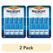 (2 pack) Nasacort Allergy 24Hr Non-Drip Nasal Spray 120 Sprays, 0.57 oz, 4 Pack