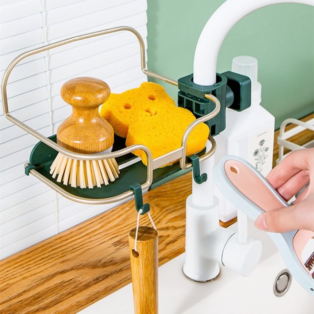 onlyliua Liquidación Ofertas Del Día Ofertas Prime Esponja para Grifo con Gancho, Organizador de Fregadero para Cocina, Esculidor de Grifo Colgante para Baño