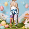 thumbnail image 6 of Staki Girl Overalls Toddler Baby Girl Easter Outfit Rabbit Sleeveless Romper Jumpsuit Overalls Bunny Pants Leggings 1-10Y(White,1-2 Years), 6 of 6