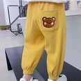 thumbnail image 4 of Spazoro Toddler Boys Sweatpants, Elastic Waist Warm Spring Cute Print Loose Joggers for Child Boys Yellow Size 150/8T, 4 of 6