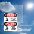 thumbnail image 6 of (2 Pack) Look Out For Forklifts Bilingual OSHA Danger Sign 7 Inch X 10 Inch Vinyl Label Decal Sticker Weather Resistant, UV Protected for Workplace, Business, and Construction Site,, 6 of 7