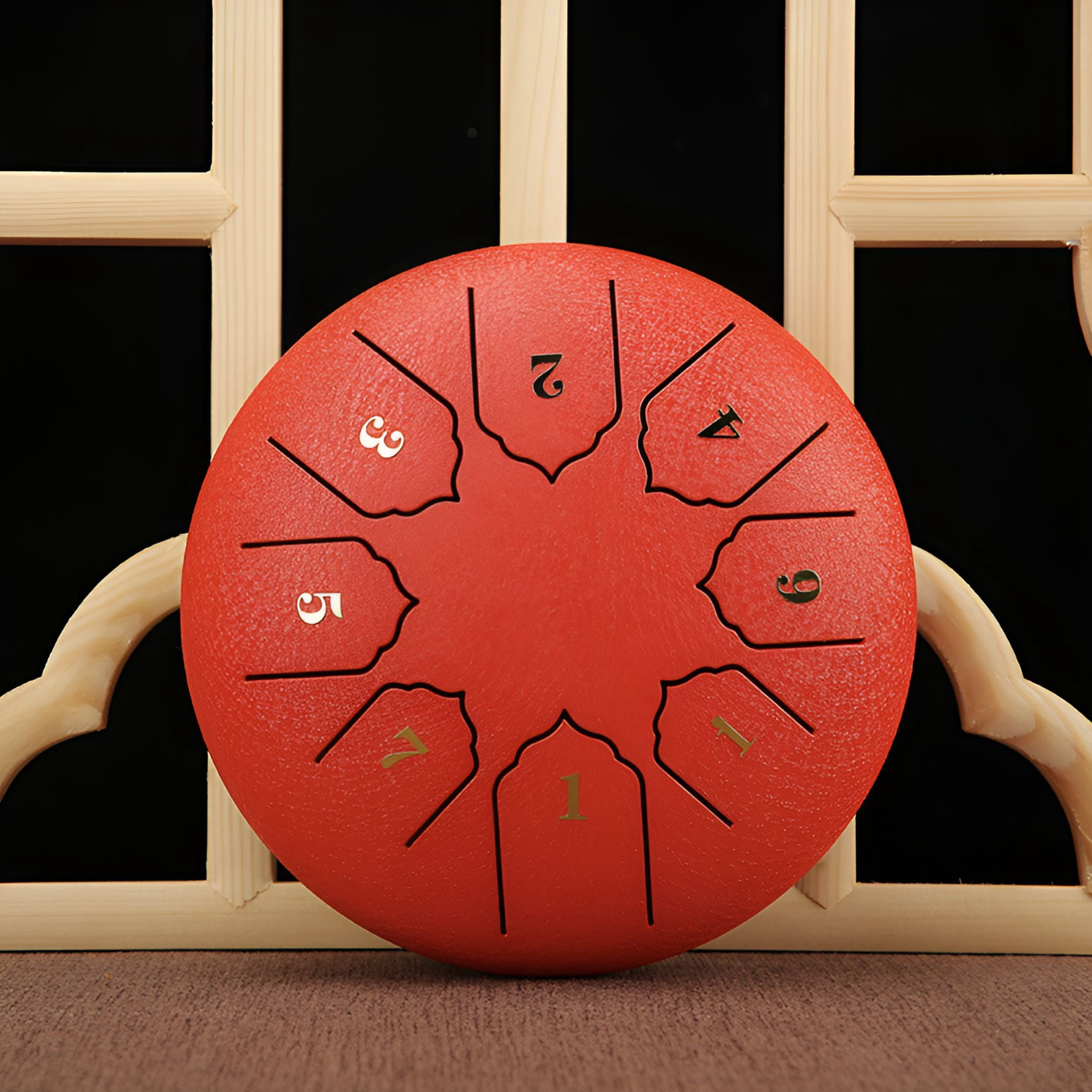 ZHZFKQ 8" Steel Tongue Drum - 6-Tone Handpan Drum for Kids & Adults, Zen Meditation & Sound Healing Instrument with Mallets, Portable 16X16Cm, Perfect for Yoga, Relaxation & Musical Gifts