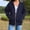 Navy, variant on Brondbend Woman Hoodie Pull over Hoodie for Womens Long Sleeved Zipper Pocket Pullover Solid Color Casual Oversized Tops Lady School Workout Fall Winter Wear Navy