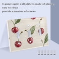 thumbnail image 3 of Yayeee Toggle Light Switch Wall Plate 2-Gang 4.56"x4.48" Decorative Outlet Cover, Beige Cherry, 3 of 7