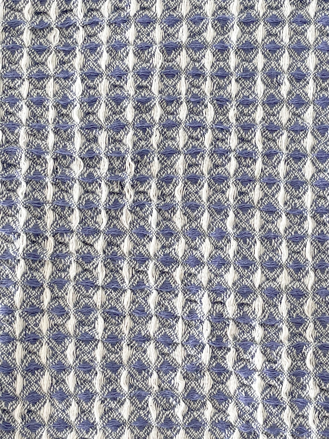 2 Tone Turkish Cotton Waffle Bath Towel Sky Blue