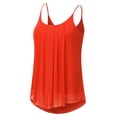 thumbnail image 2 of Doublju Women's Pleated Chiffon Layered Cami Tank Top (Plus Size Available), 2 of 3