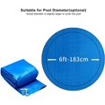 thumbnail image 2 of Round Swimming Pool Cover, Outdoor Protective Cover Ø183 m, Accessory Swimming Pool Cover with Rope Ties, Dustproof, Adaptable to the Size You Want, Blue, 2 of 6