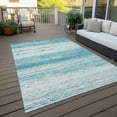 thumbnail image 6 of Addison Rugs Chantille Indoor/Outdoor Transitional Stripes Teal Washable Rectangle Rug, 9' x 12', 6 of 6