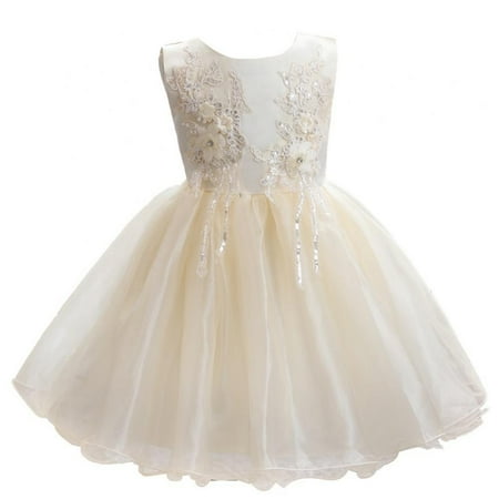 

SYNPOS Baby Girl Sequins Embroidered Dress Infant Wedding Bridesmaid Birthday Party Pageant Tutu Tulle Princess Dresses for 1-6 Years