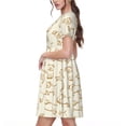 thumbnail image 2 of Vsdgher Cochons Amusants pour Femmes Été 2025 Robes Midi Maxi Décontractées Légères Manches Courtes Col Rond Robe de Plage, 2 of 6
