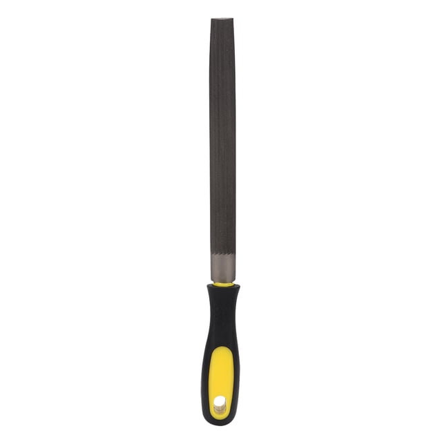 Lima de acero de media caña de 8 pulgadas con mango Herramienta de afilado y modelado para proyectos de metal (lima de dientes finos)