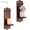 Brown, variant on Sziqiqi Set of 2 Brown Wooden Wall Candle Sconces - Gothic Distressed Candle Holders Shelf for Pillar Candles & Tealights, French Country Wall Decor (15.75x5.1in)