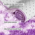 thumbnail image 3 of Junovo Luxury Velvet Shag Area Rug Modern Indoor Fluffy Rugs, Extra Comfy and Soft Carpet For Bedroom Living Room Kids Room,6'x9',Purple, 3 of 7
