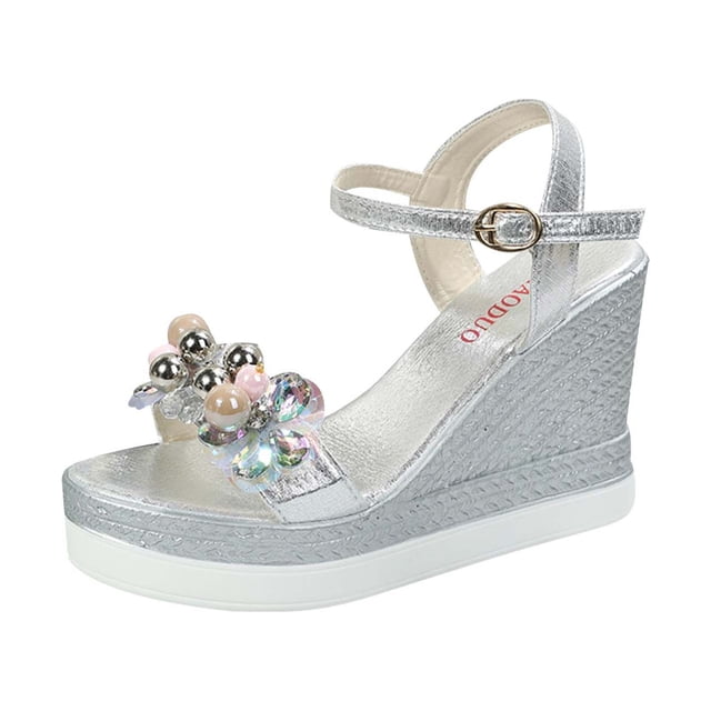 Amzcrzy Zapatos de mujer,Zapatos de mujer,Zapatillas de mujer, Sandalias de cuña con plataforma y punta abierta para mujer, cómodas, informales, con diamantes de imitación Sandalias Mujer Zapatillas