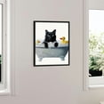 thumbnail image 3 of COMIO  Black Cat Bathroom Art Prints- Cute Pet Cat In Bath and On Toilet Canvas Wall Art-Funny Animal Artworkt for Cat Lover Kids Bathroom Washroom Decor 16x20in, 3 of 4