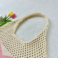 thumbnail image 4 of Bolso Hobo Tejido para Mujer Lindo Mano Con Lazo Ganchillo Viajes Al Aire Libre () Rosa, 4 of 5